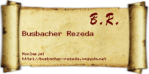 Busbacher Rezeda névjegykártya